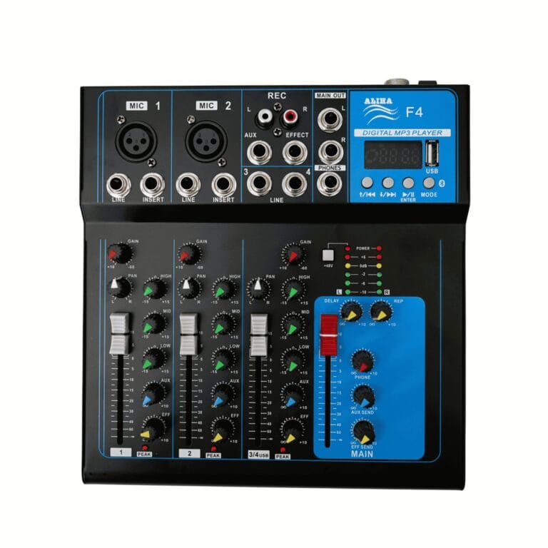 F4 MINI 4 CHANNEL SOUND MIXING CONSOLE