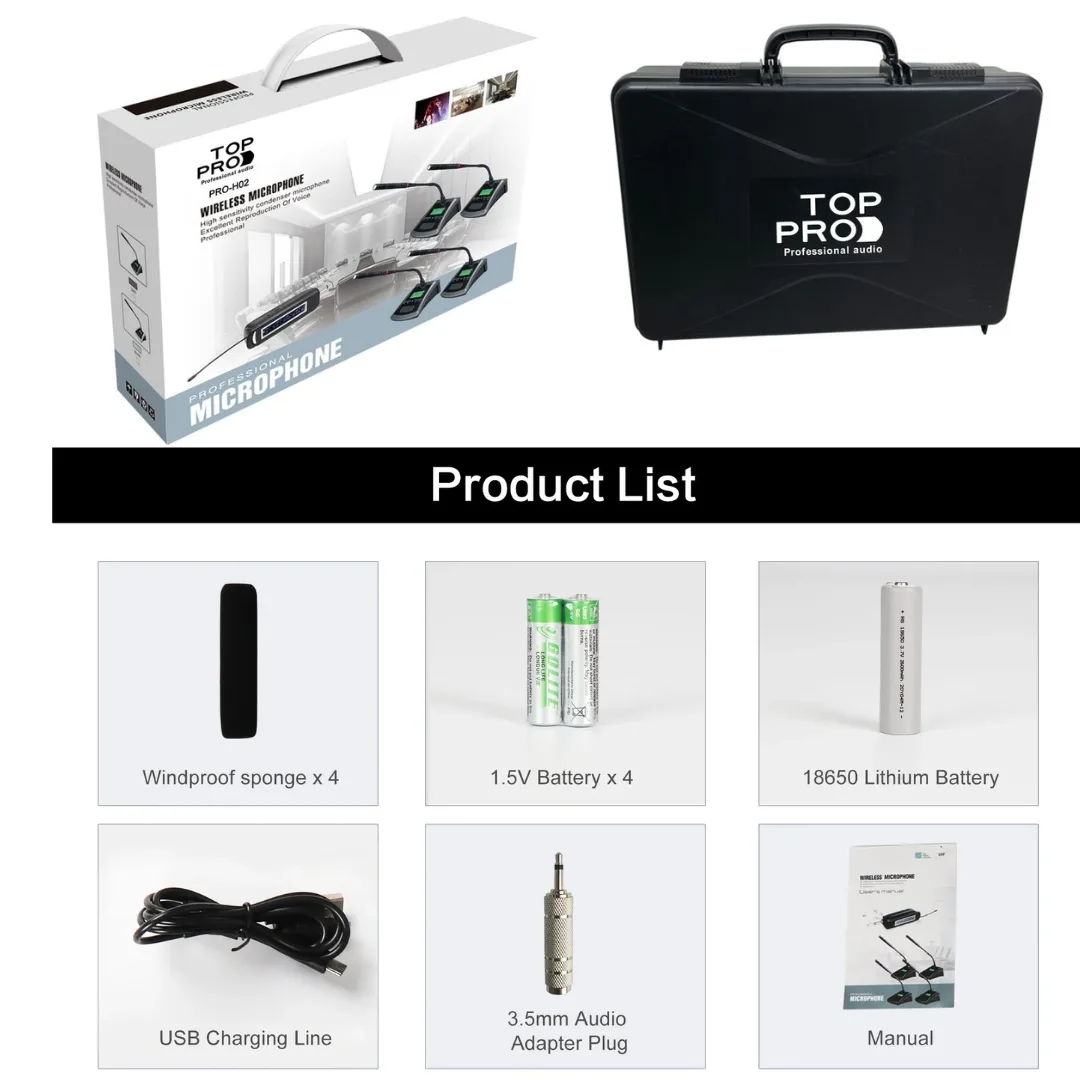 TOP PRO 4 CH CONFERENCE MICROPHONE PRO-H02