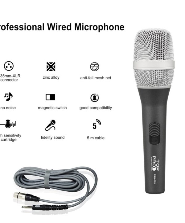 TOP PRO DYNAMIC HAND MICROPHONE PRO-725