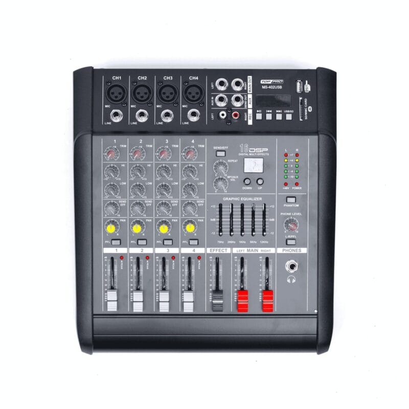 TOP PRO MS-402USB DJ POWER MIXER 4 CHANNEL