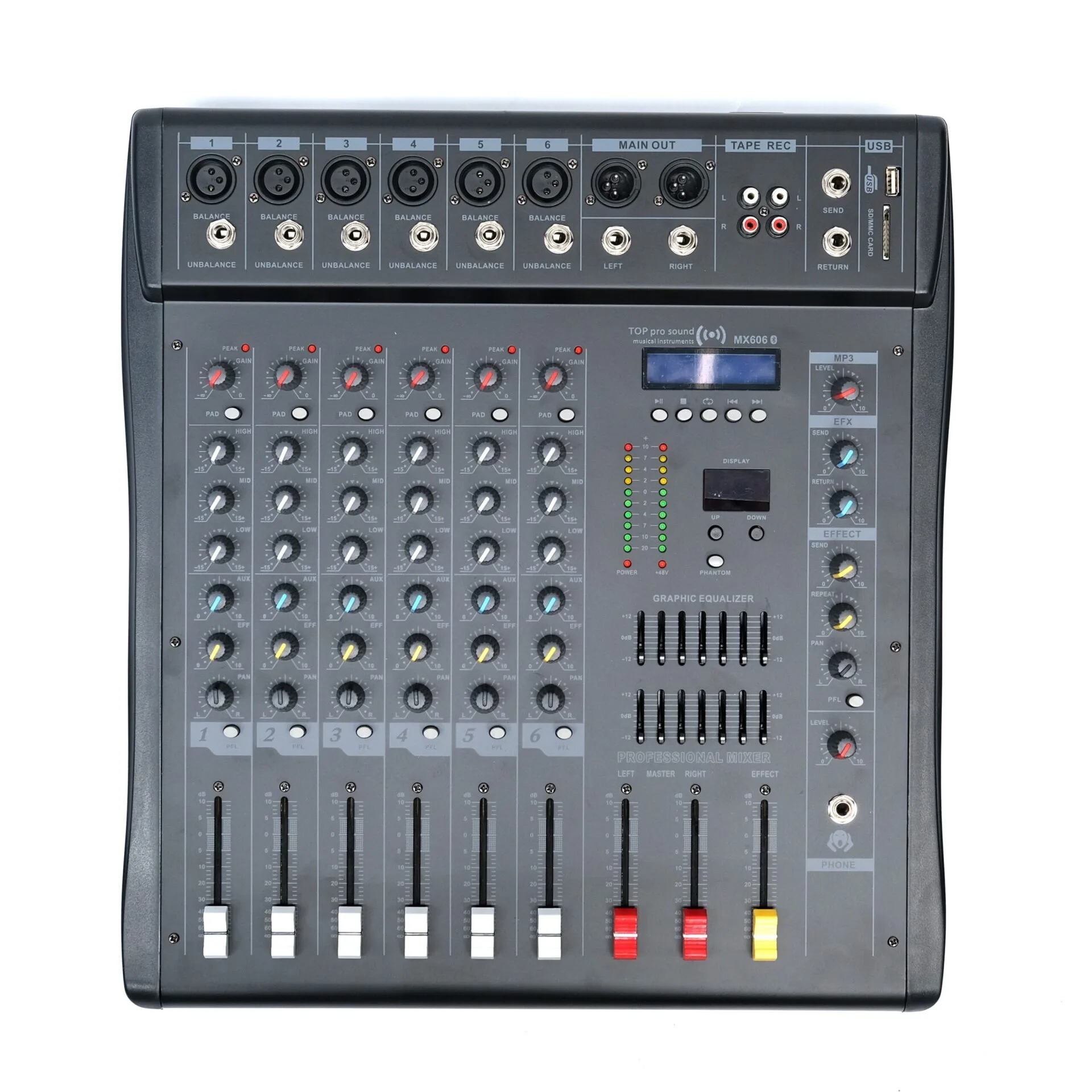 TOP PRO MX606 AUDIO MIXER CONSOLE 6 CHANNEL