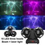 TOP PRO LED 3 Heads Moving Head laser Stage Light