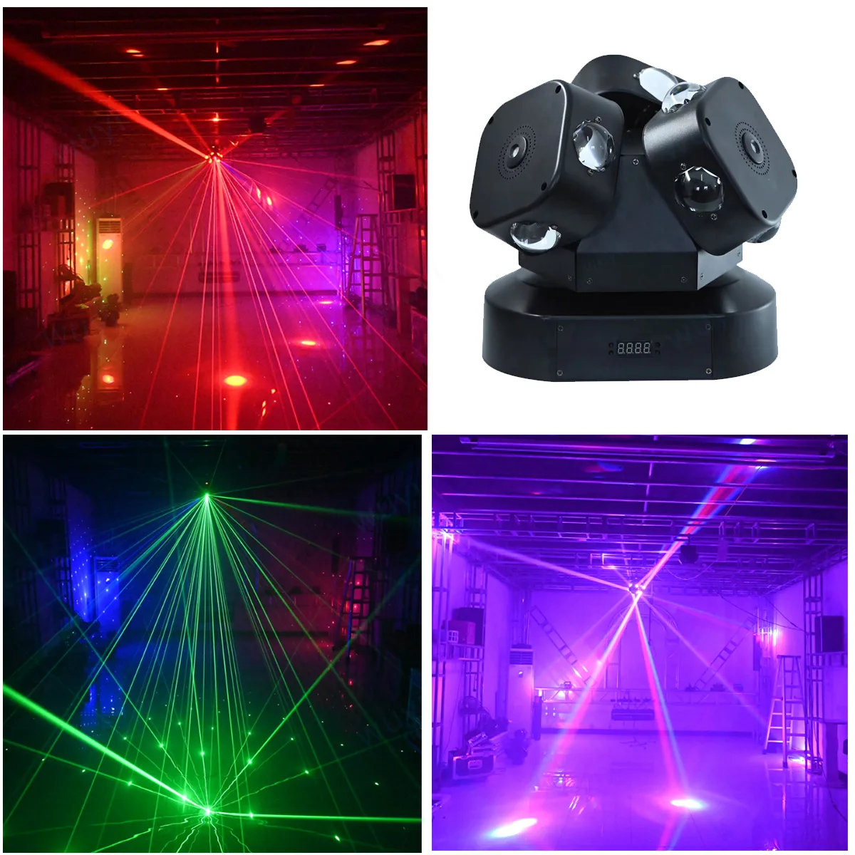 3 HEAD MOVING LED LASER LIGHT