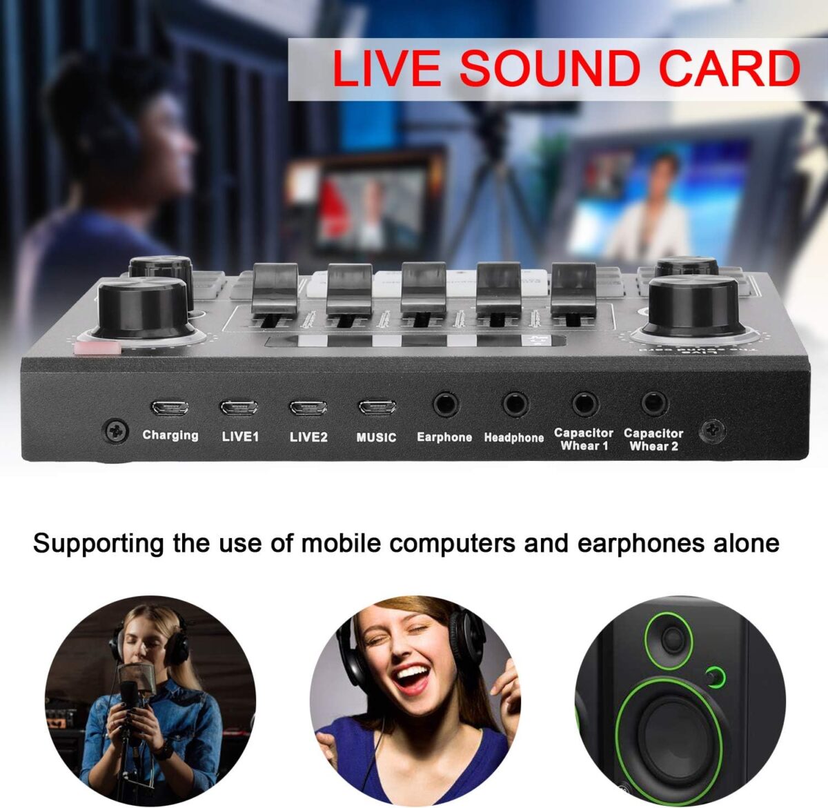 AUDIO LIVE SOUND CARD V9 FOR PHONE COMPUTER