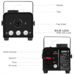 Fog Machine 600W LED With Remote Controller