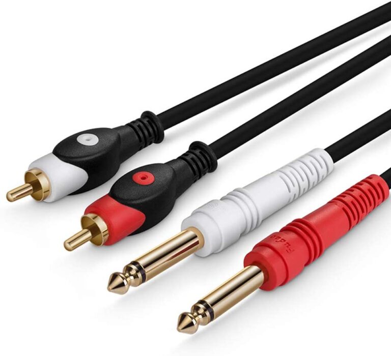 JSJ 2 Mono Male to RCA Male Cable for Mixer Amplifier