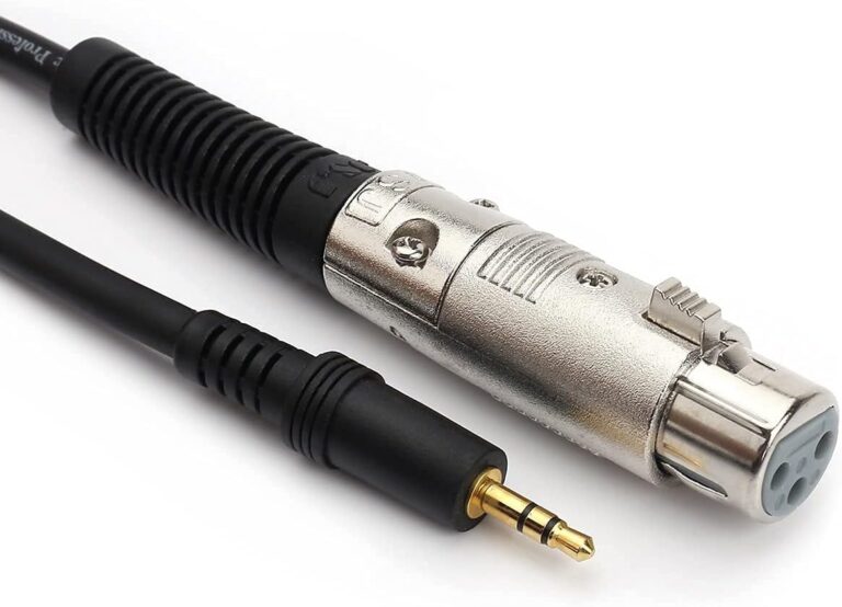 JSJ 3-PIN XLR Female to AUX Cable For Microphone