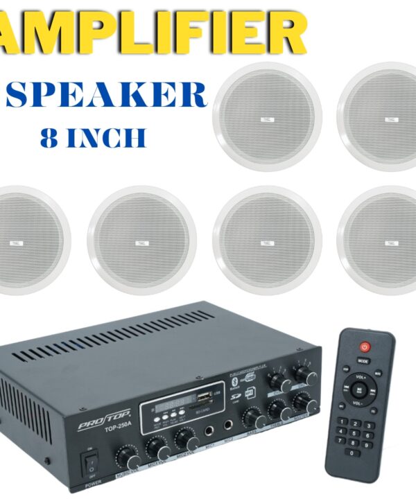 OFFER AMPLIFIER AND 6 SPEAKER 8INCH