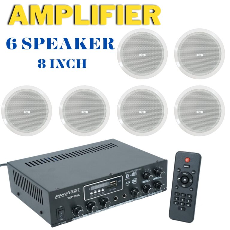 OFFER AMPLIFIER AND 6 SPEAKER 8INCH