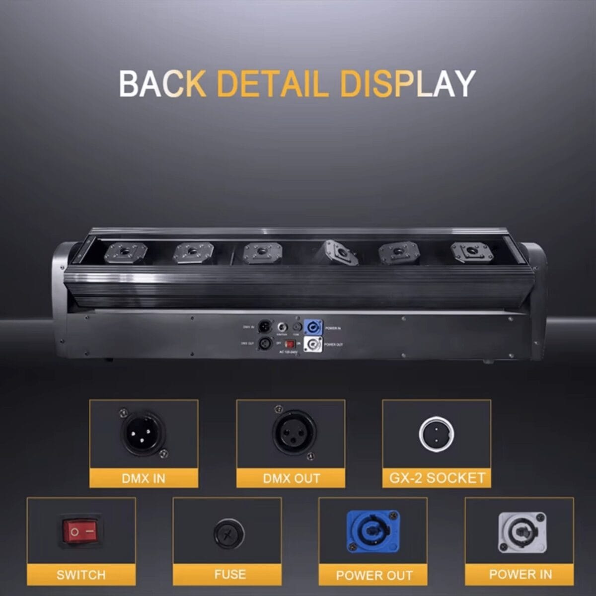 TOP PRO Six Eyes RGB Laser Light