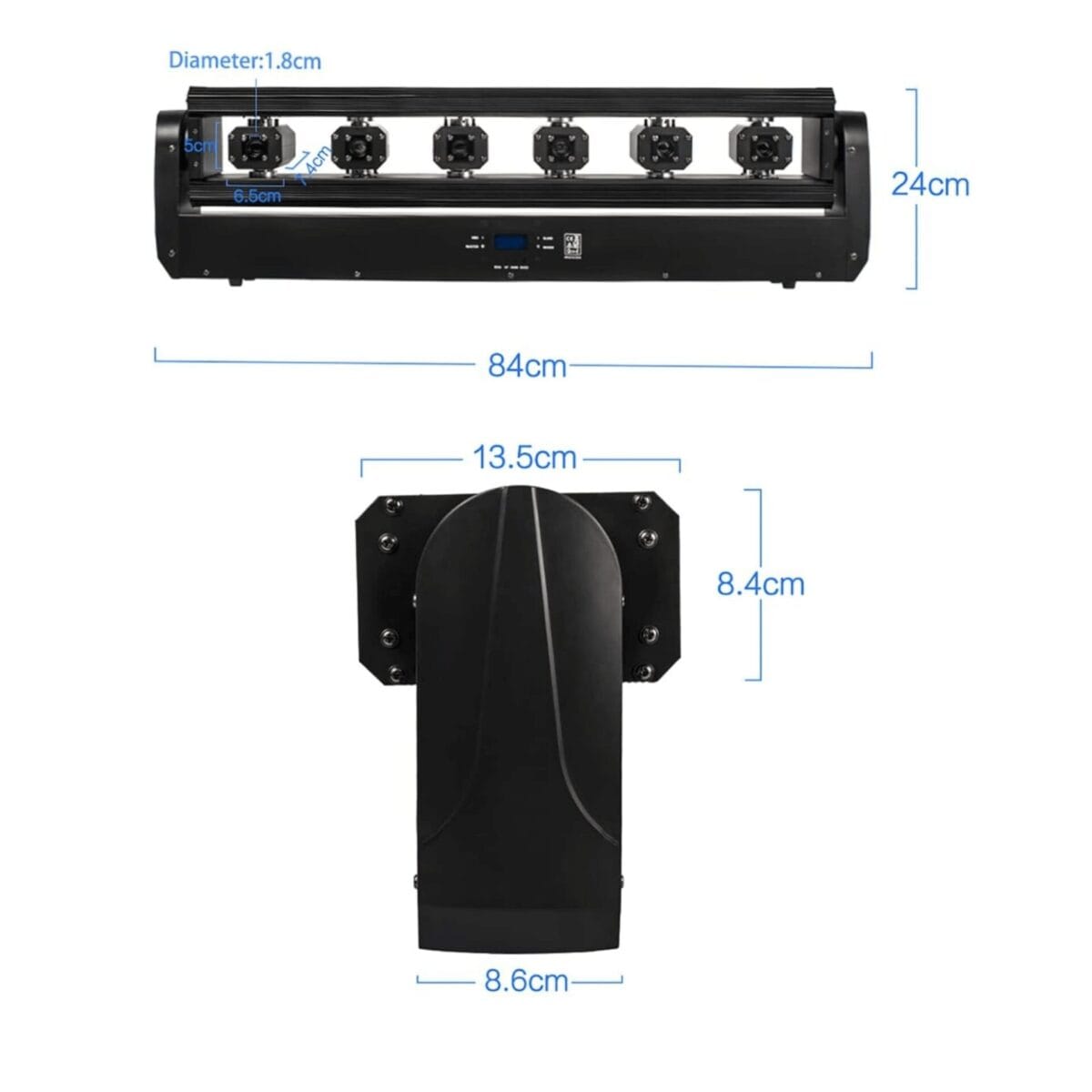 TOP PRO Six Eyes RGB Laser Light