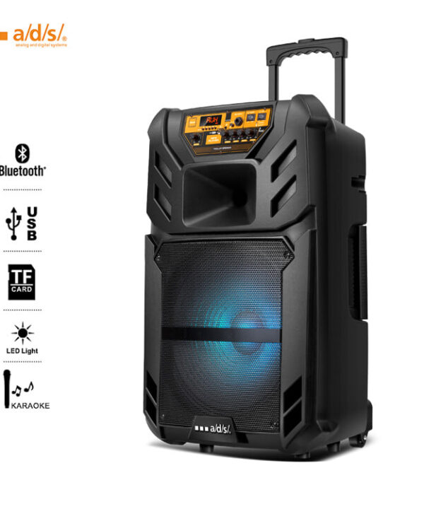 ADS PORTABLE BLUETOOTH TROLLEY SPEAKER OPT-15F