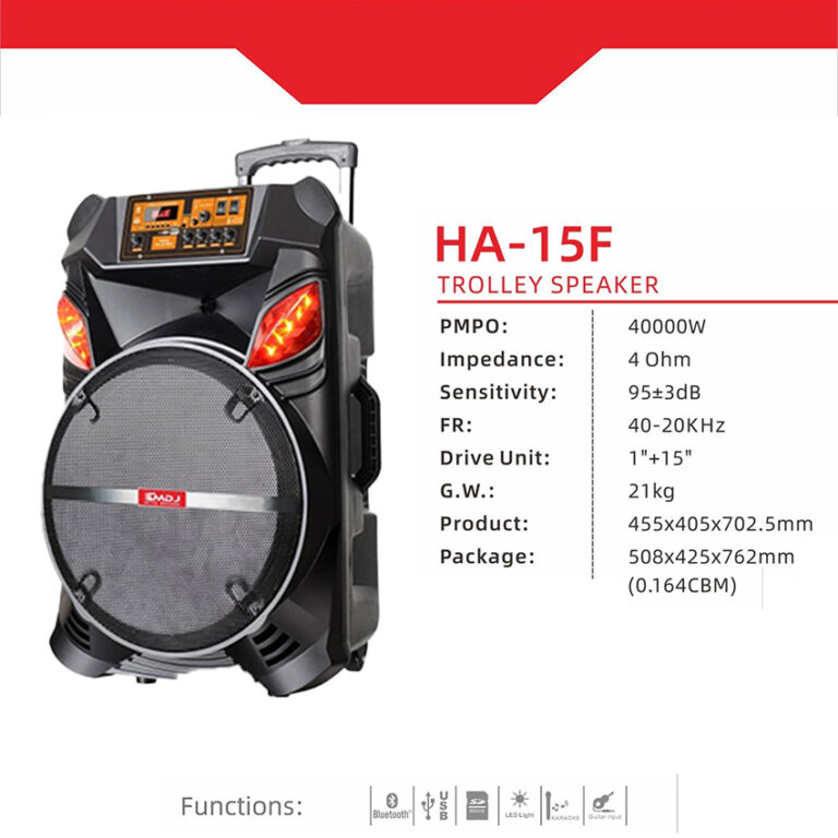 HA-15F Portable Karaoke Trolley Speaker