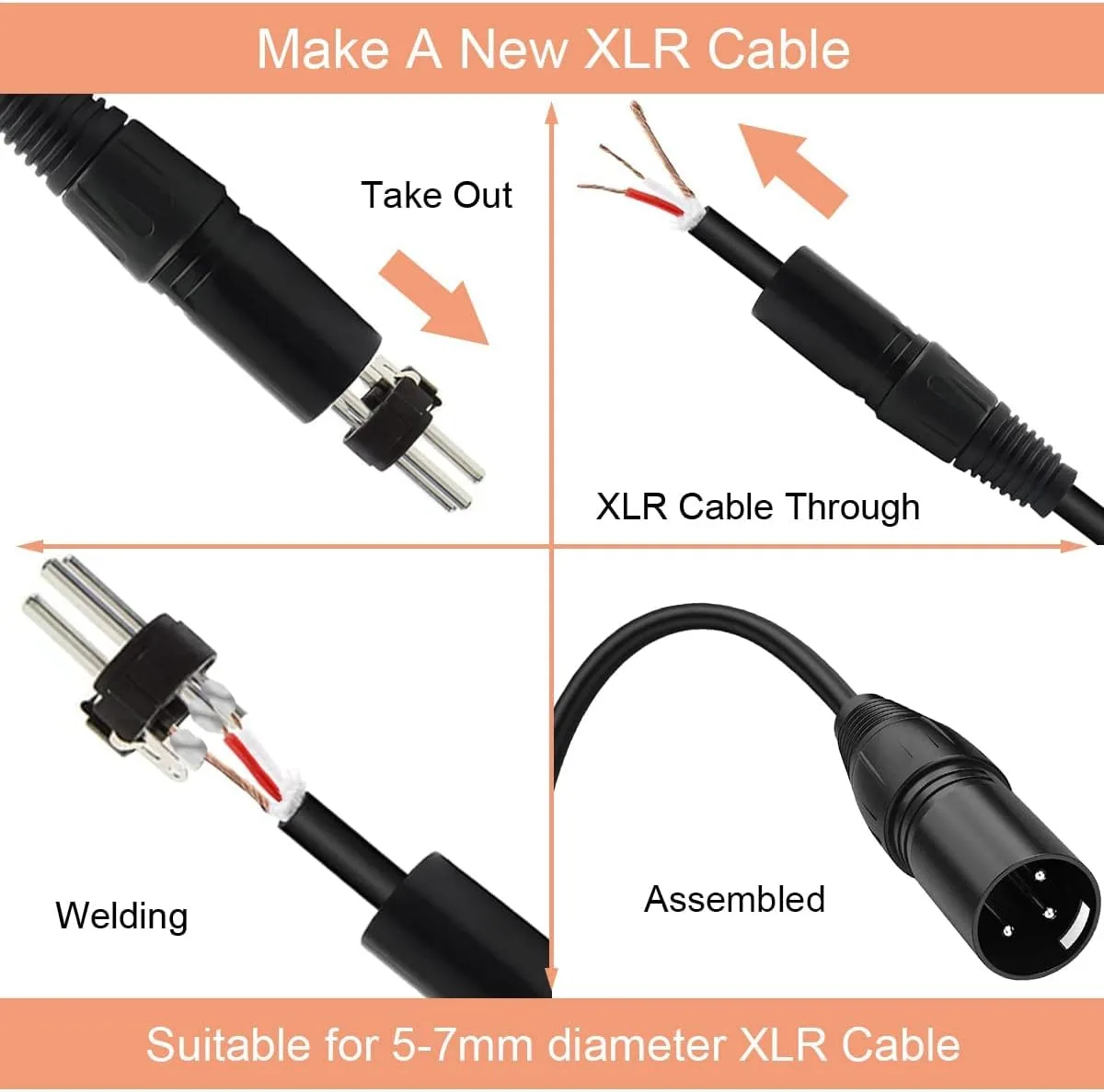 TOP PRO 3 Pins Low Noise XLR Connector