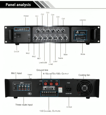 ALIHA PA-5250USBD Audio System Power Amplifier