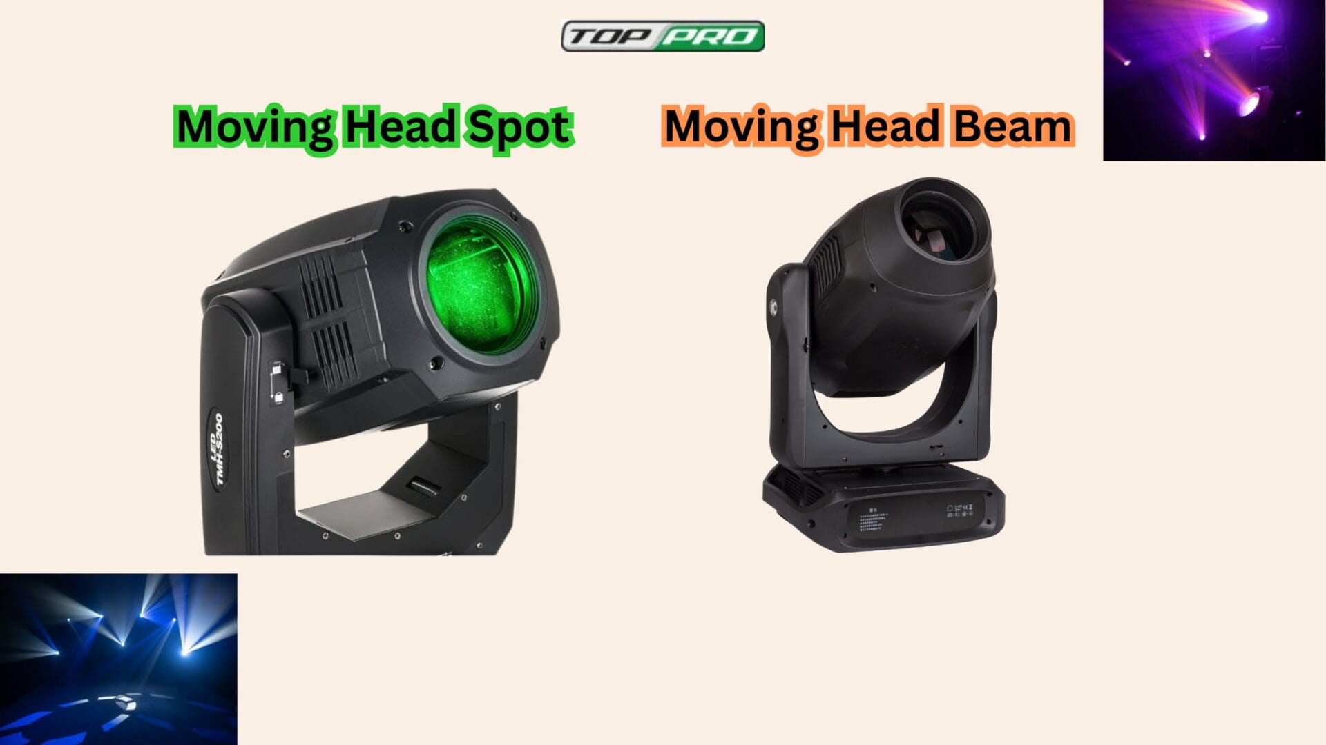 What's the Difference Between a Moving Head Spot and a Beam Light?