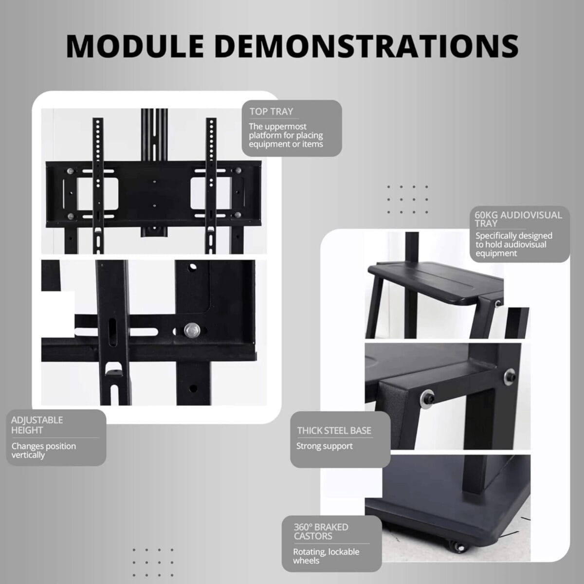1700 Rotating Floor TV Stand
