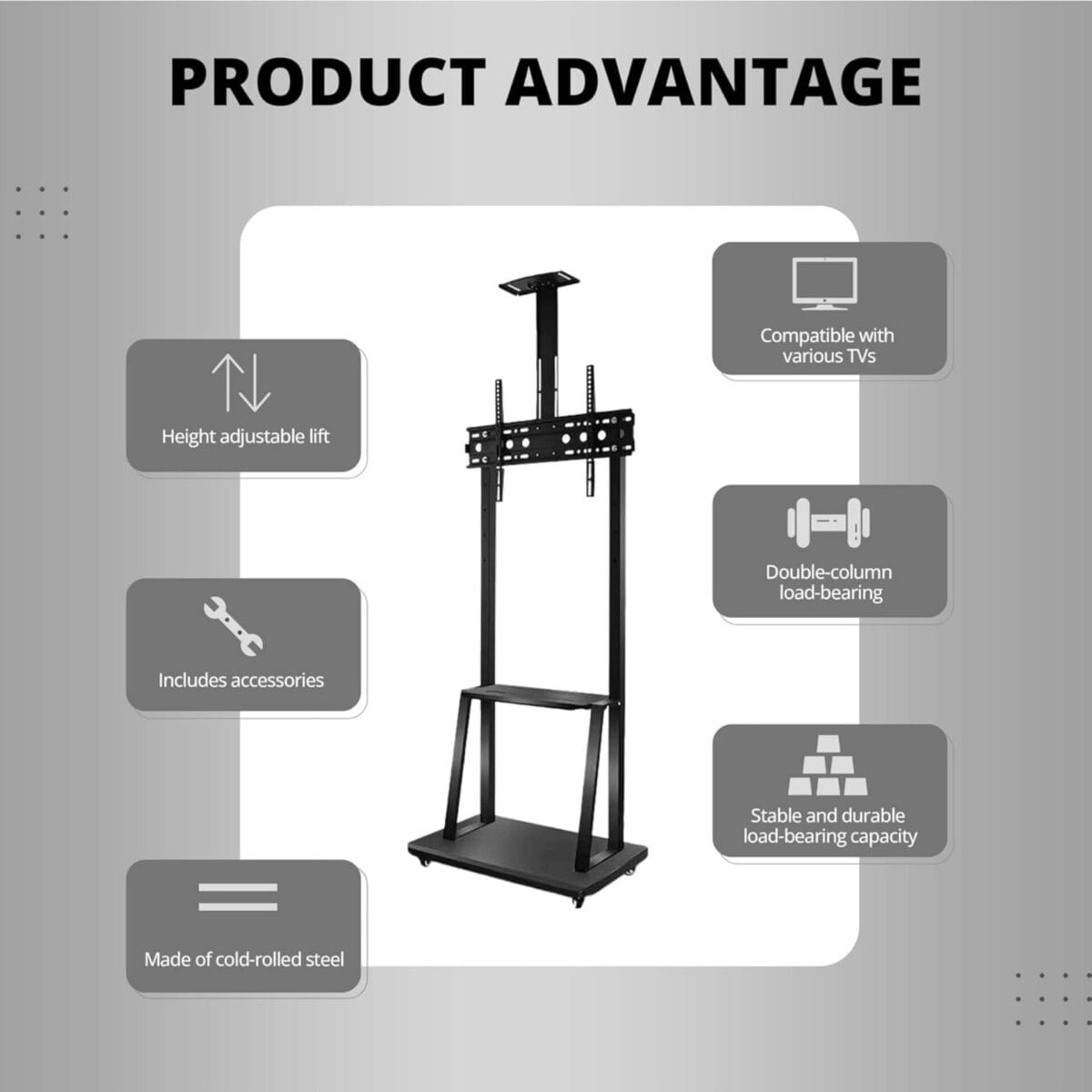 1700 Rotating Floor TV Stand