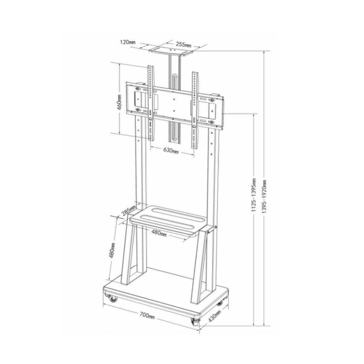 1700 Rotating Floor TV Stand