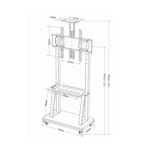 1700 Rotating Floor TV Stand