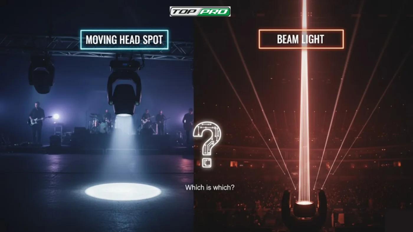Difference Between a Moving Head Spot and a Beam Light