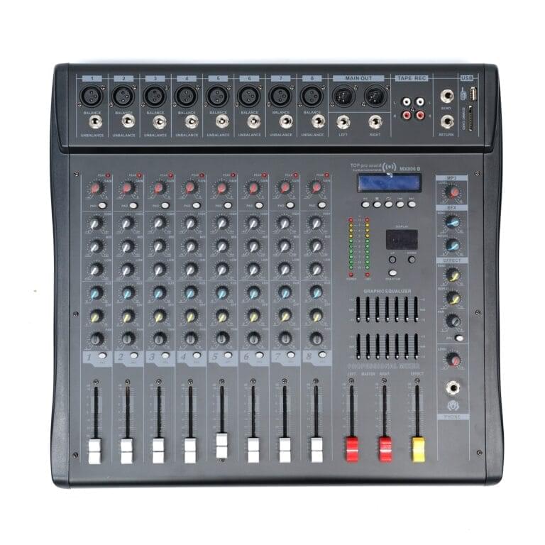 TOP PRO MX806 AUDIO MIXER CONSOLE 8 CHANNEL