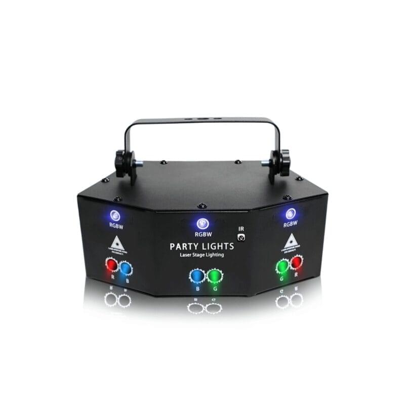 TOP PRO Pattern Flash RGB Animation Laser Light 9 Lens